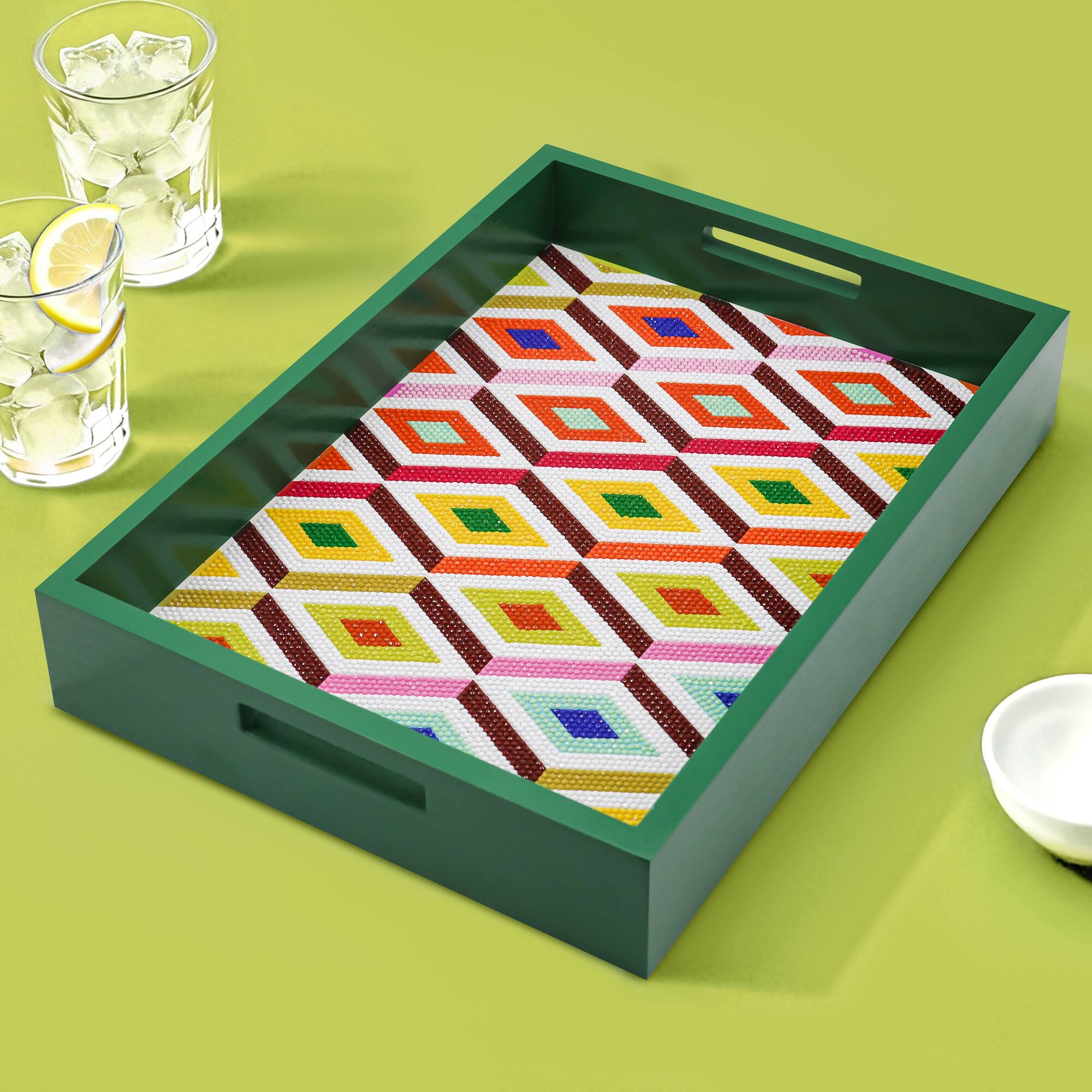 Jonathan Adler x Michaels 10" x 14" Diamond Pattern Diamond Art Tray Kit